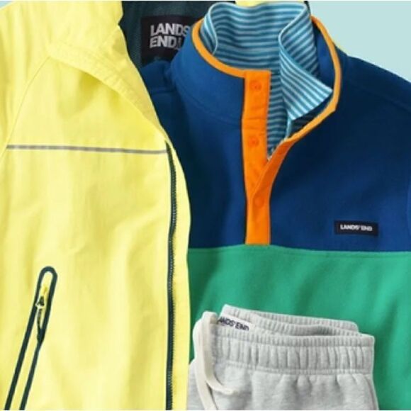 Lands’ End | Regular Men’s Heritage Colorblock Fleece Pullover | XL - Picture 1 of 4